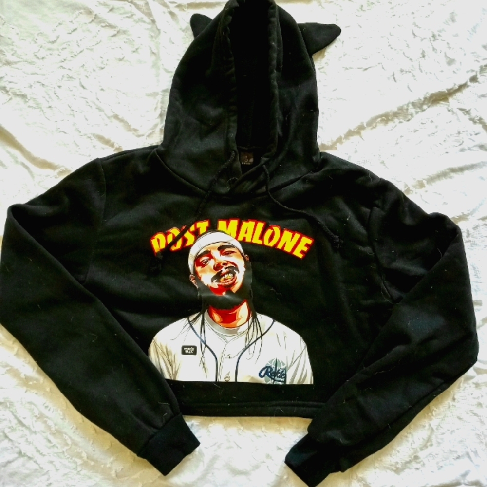 Post Malone cropped hoodie size xs